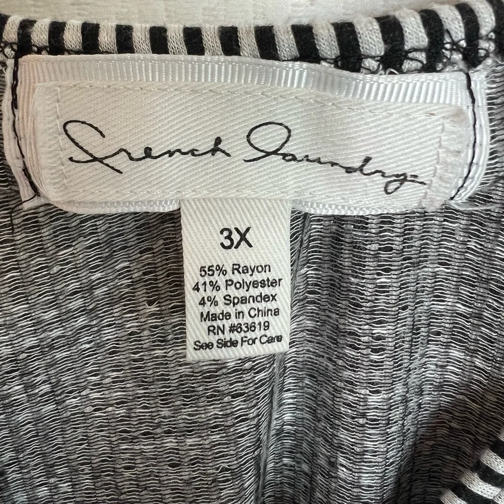 π€ French Laundry Black & White Stretch Tank β Womenβs 3X π€ - Picture 4 of 6